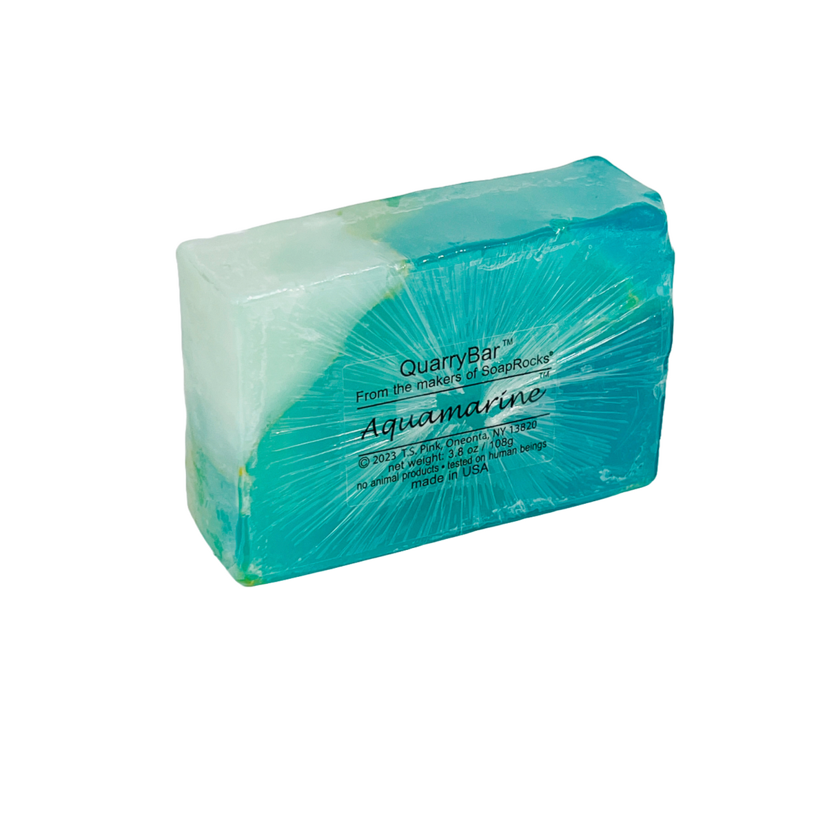 Aquamarine™ Quarry Bars™ • March Birthstone • Gemstone Bath Soap • Cucumber Melon Gardenia