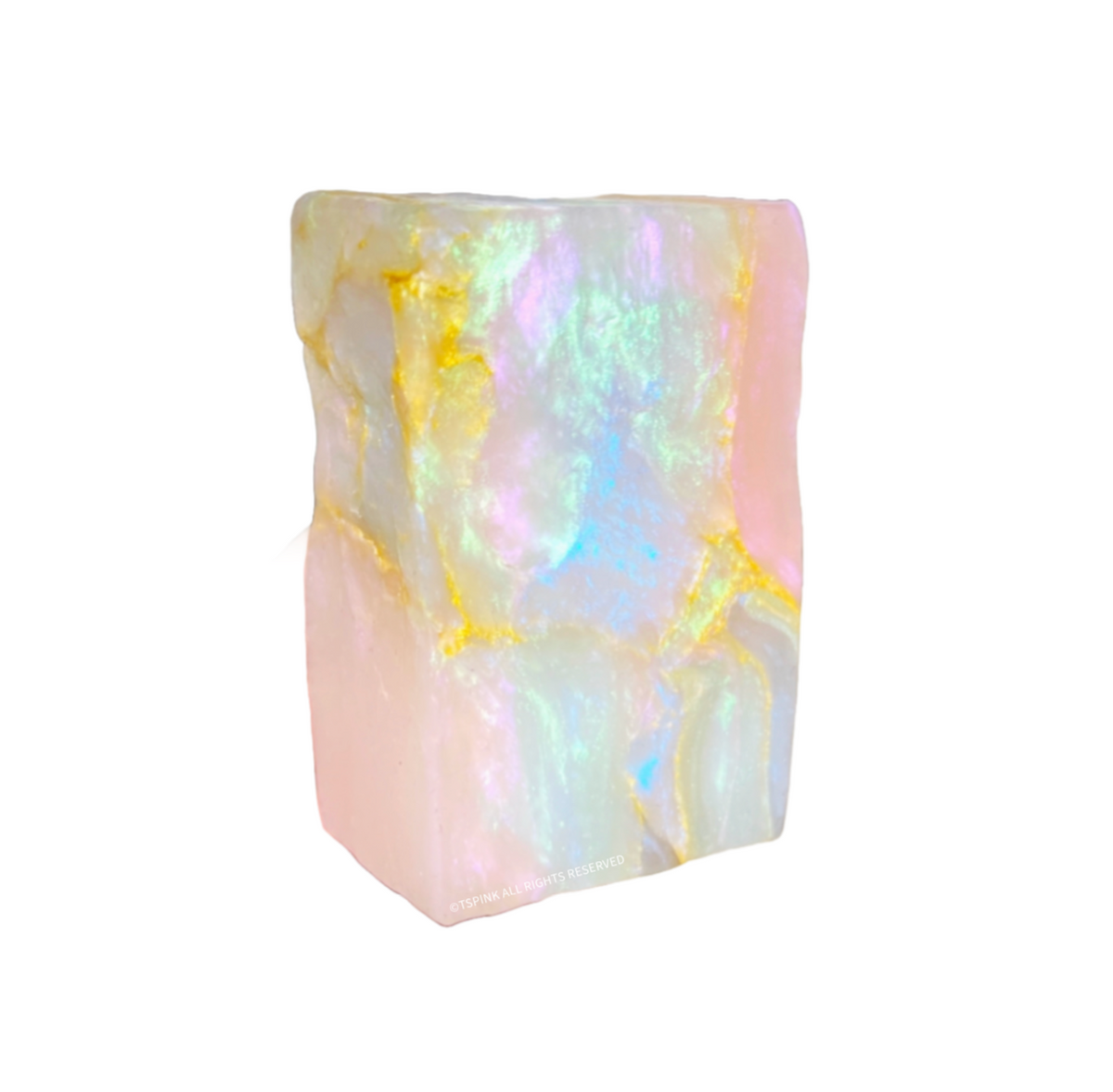 White Opal™ Quarry Bars™ • Gemstone Bath Soap • Peach Geranium Moss